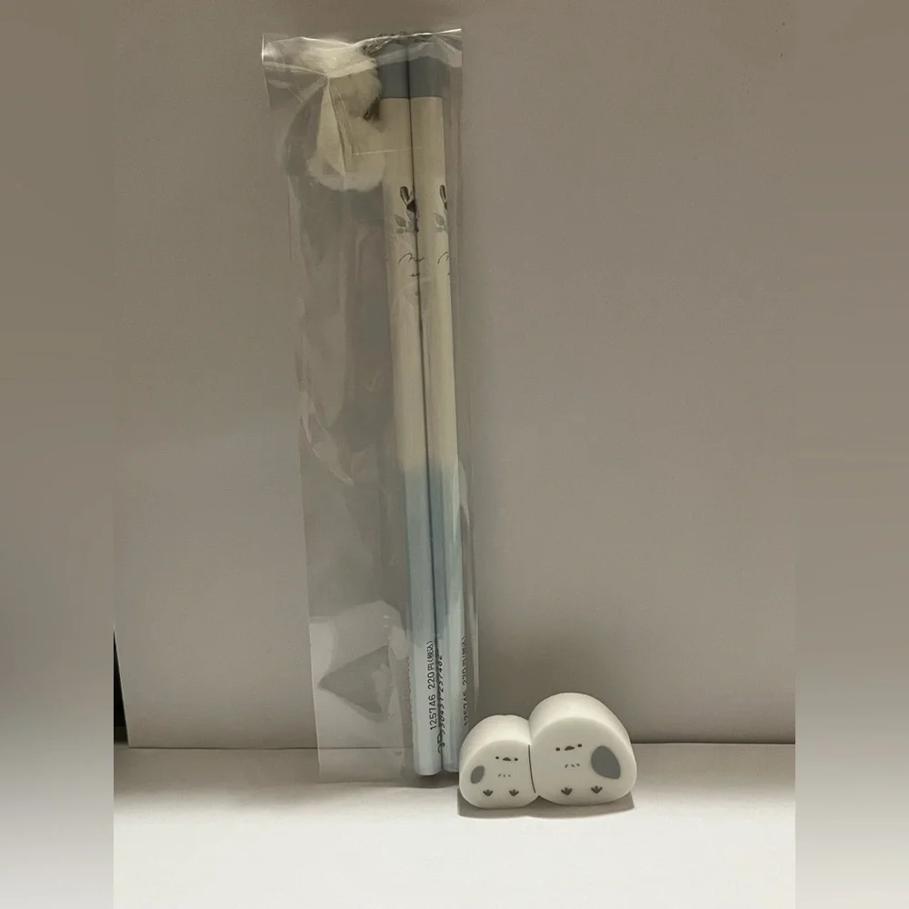 Japan Enaga Long Tail Bird Pencil/Eraser Bundle
